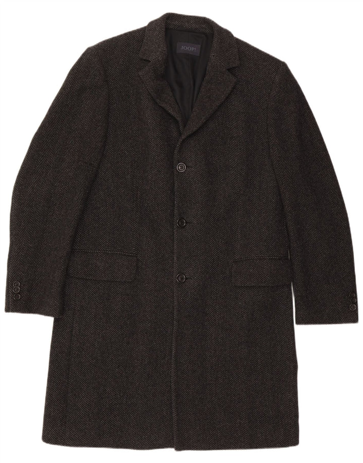 Joop Manteau Homme EU 52 XL Laine à Chevrons Noir