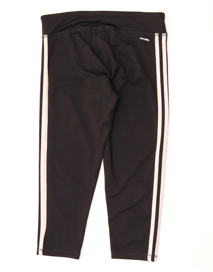 Adidas Femmes Climalite Capri Leggings UK 12/14 Moyen Noir Polyester