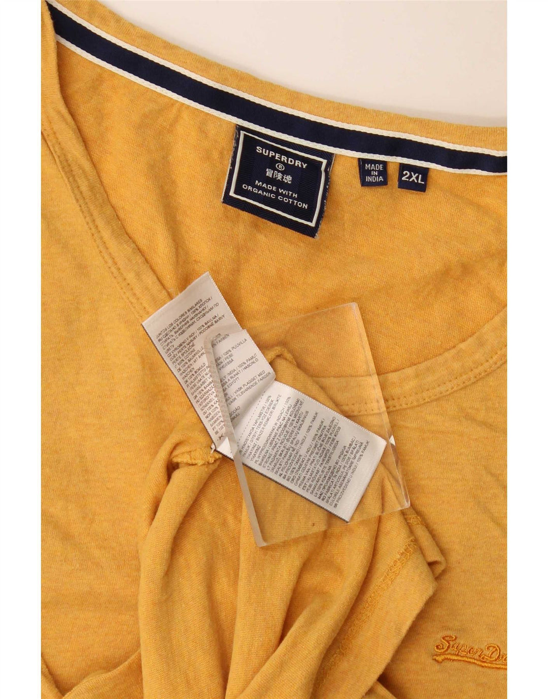 Superdry Débardeur Homme 2XL Jaune Coton