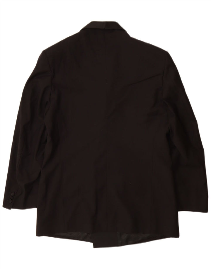 Osvaldo Testa Veste blazer double boutonnage pour homme UK 40 Large Noir