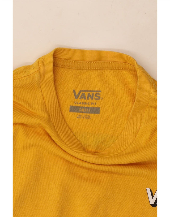 VANS T-shirt graphique coupe classique pour homme, petit, jaune, en coton color block