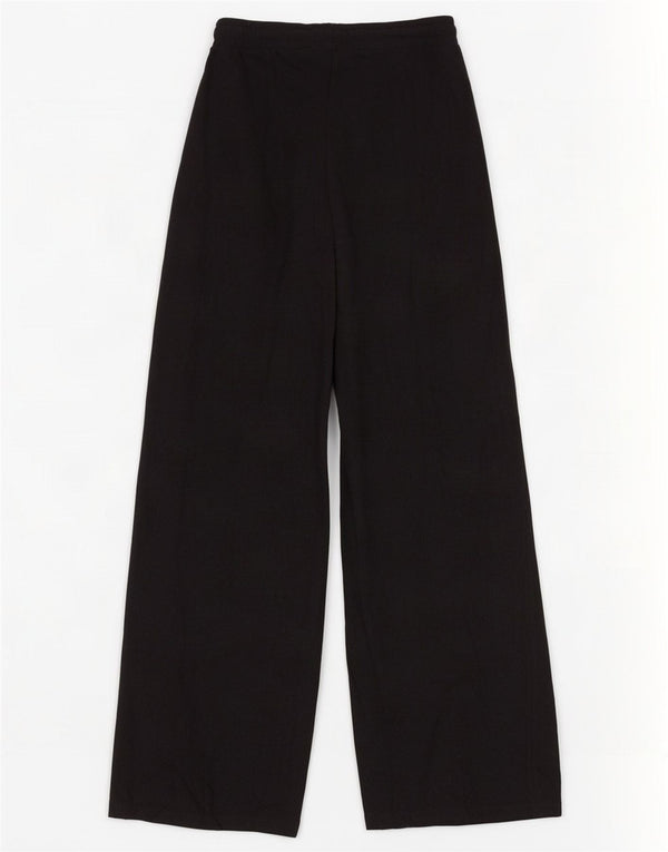 Zara Pantalon de survêtement large pour femme UK 8 Small Noir Coton