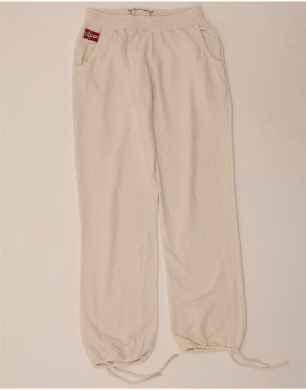 NAPAPIJRI Pantalon de survêtement graphique pour femme UK 12 Medium Blanc