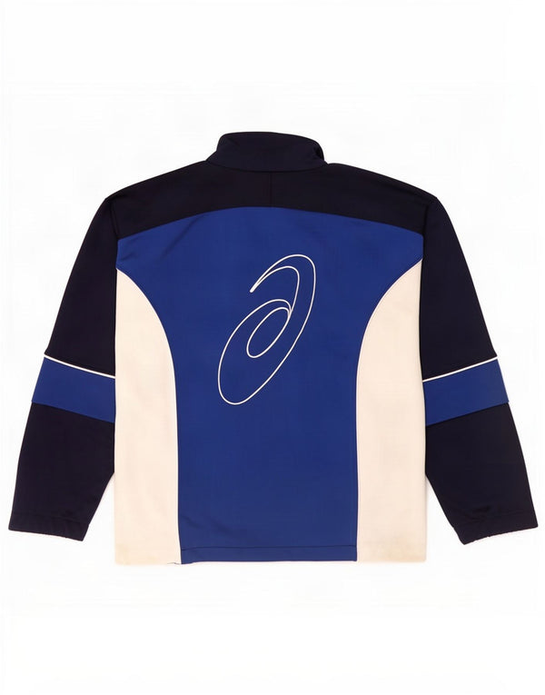Asics Veste de survêtement pour homme Large Bleu Colorblock