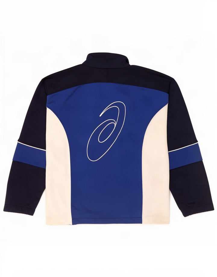 Asics Veste de survêtement pour homme Large Bleu Colorblock