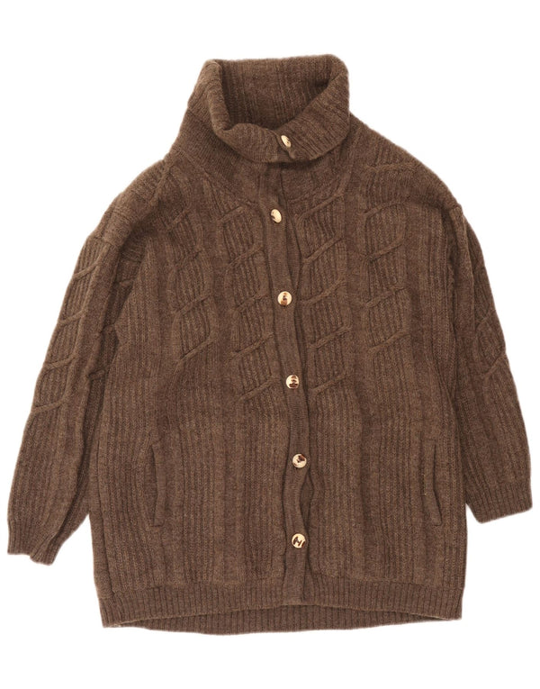 Geiger Femme Cardigan Pull EU 42 Large Marron Laine
