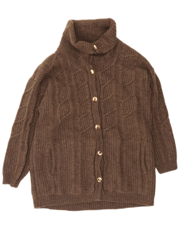 Geiger Femme Cardigan Pull EU 42 Large Marron Laine