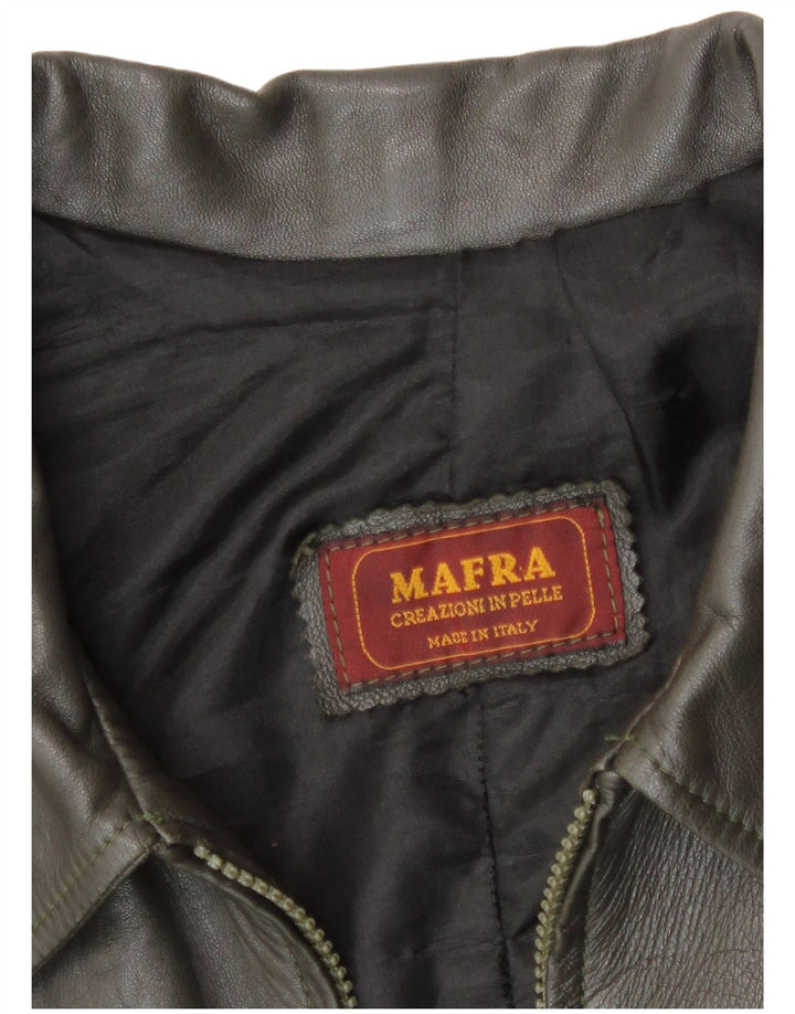 veste en cuir homme vintage UK 40 Grand cuir brun