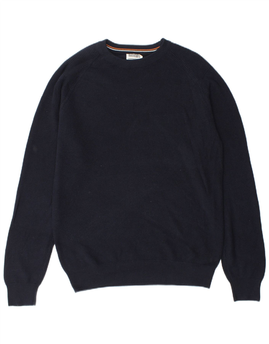 Essentials Pull à col rond pour homme en coton bleu marine Taille L