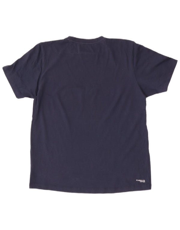Adidas T-Shirt Graphique Homme Bleu Marine Moyen Coton