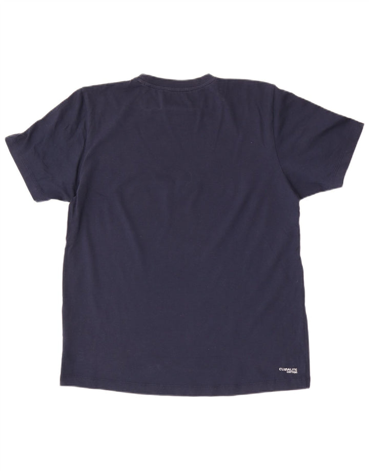 Adidas T-Shirt Graphique Homme Bleu Marine Moyen Coton
