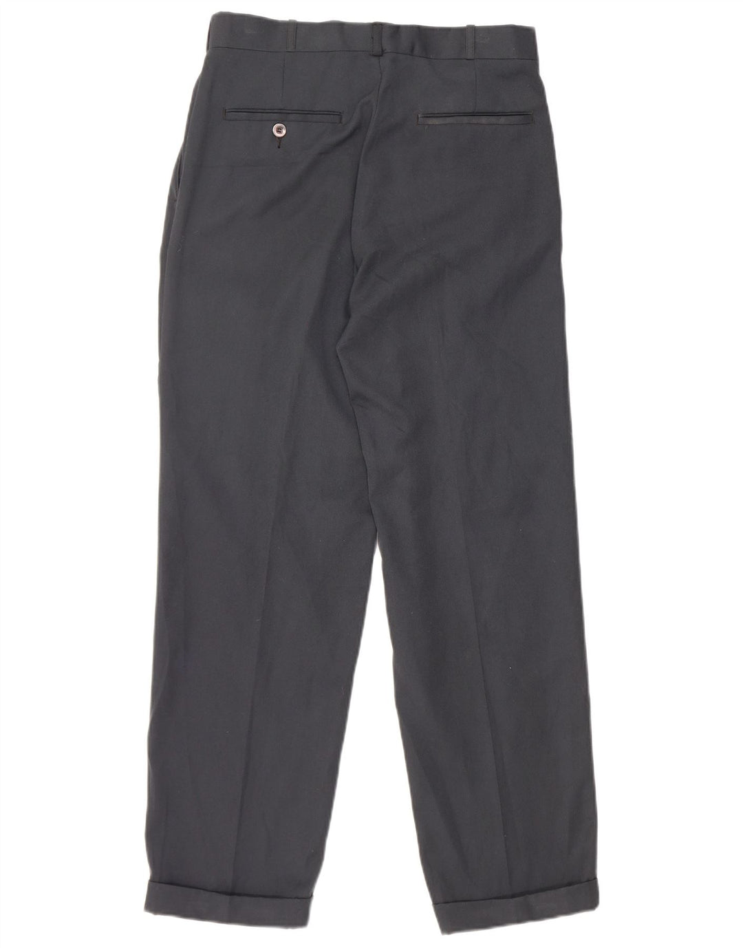 Farah Pantalon de costume à chevilles pour homme W30 L28 Bleu marine Polyester