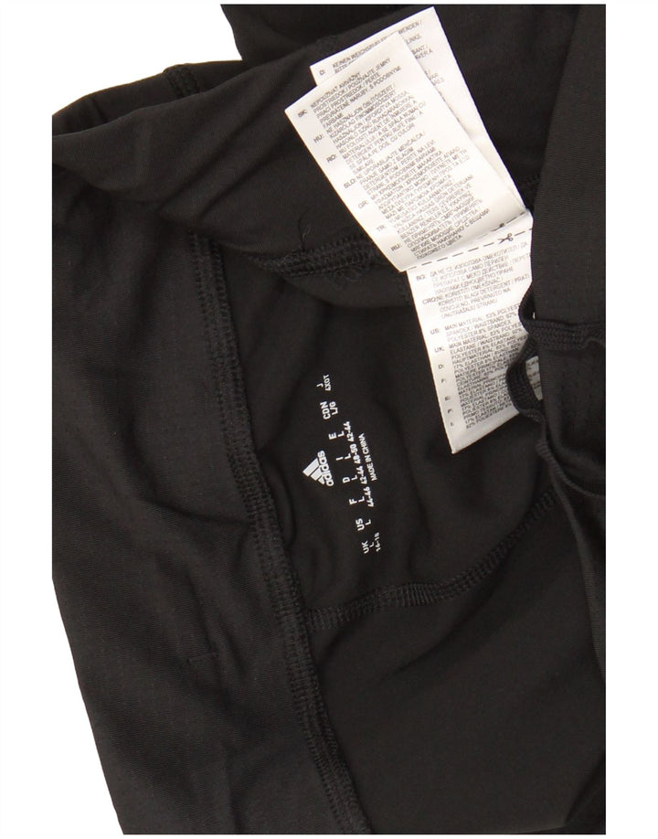 ADIDAS Pantalon de Survêtement Capri Femme UK 16/18 Large Noir Polyester