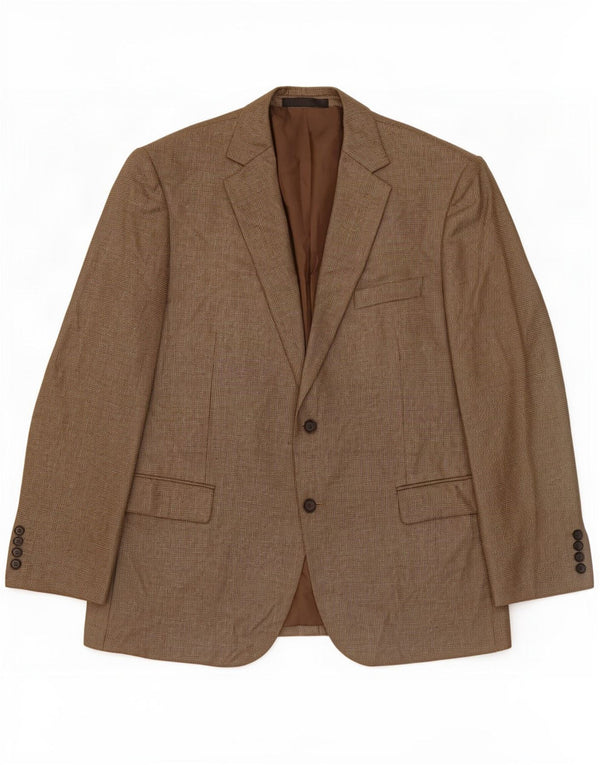 Marks & Spencer Veste blazer à 2 boutons pour homme UK 44 XL Marron Polyester