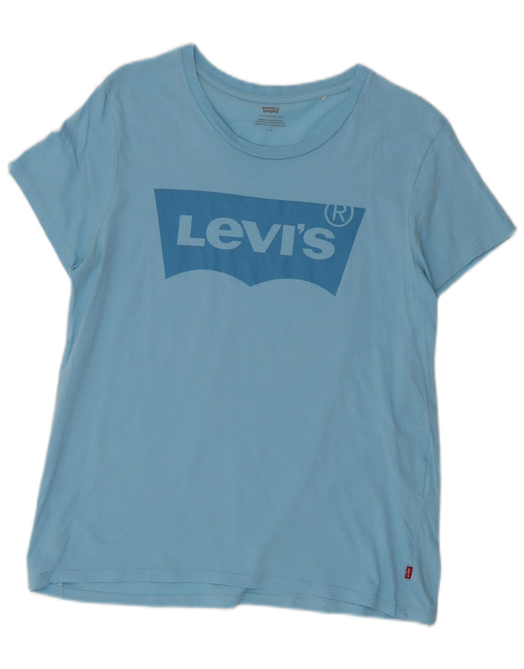 LEVI'S T-shirt graphique pour femme UK 14 Large Bleu