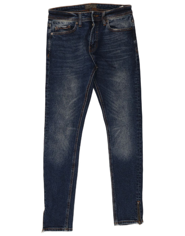 Zara Jean skinny pour homme EU 38 Small W30 L29 Bleu Coton