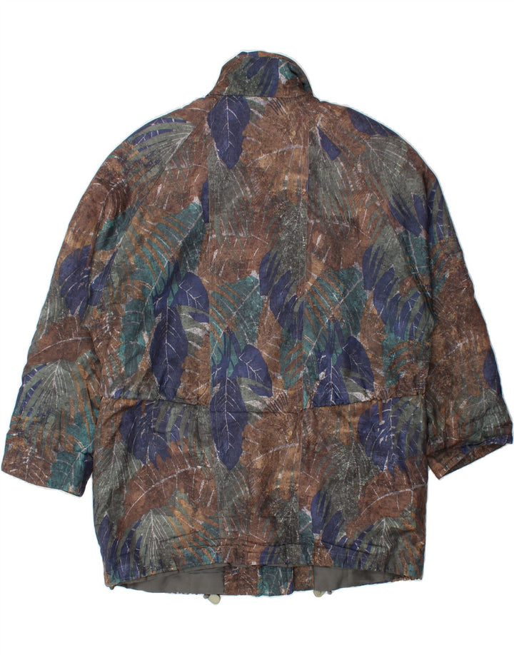 VINTAGE Womens Abstract Pattern Windbreaker Coat UK 16 Large Multicoloured Vintage Vintage and Second-Hand Vintage from Messina Hembry 