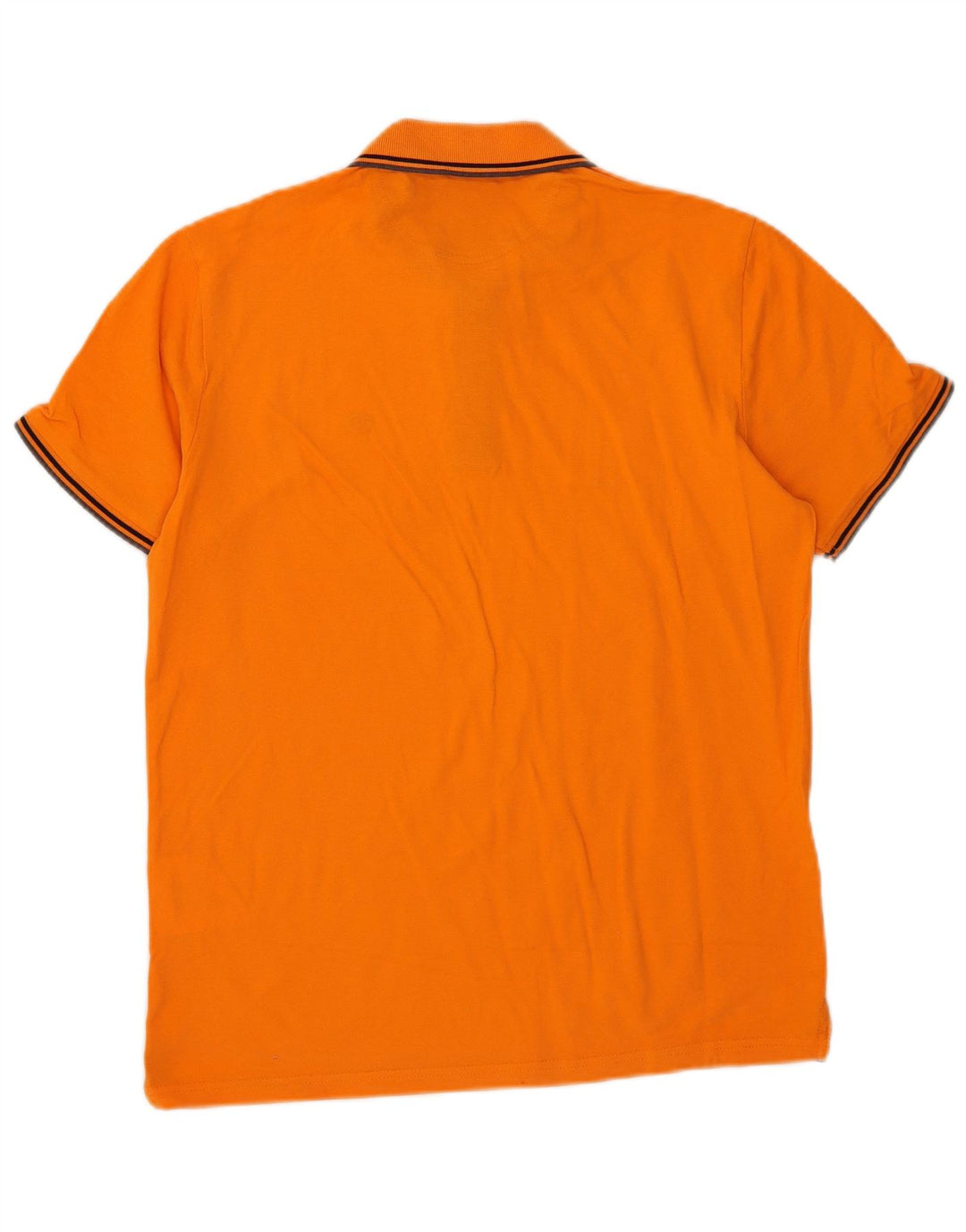 Champion Polo Homme Coton Rayé Orange Moyen
