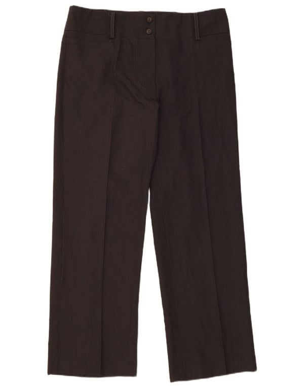 Pantalon décontracté droit essentiel pour femme US 12 Large W32 L28 Gris