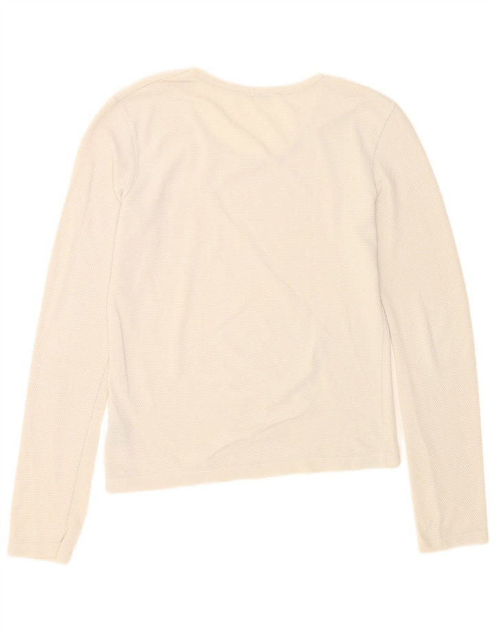 Guess Haut à manches longues pour femme UK 14 Large Blanc