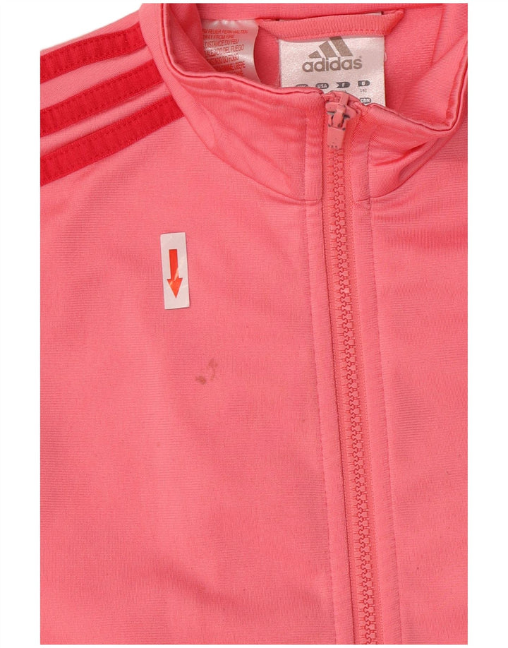 Veste de survêtement Adidas Fille 9-10 ans Rose Polyester