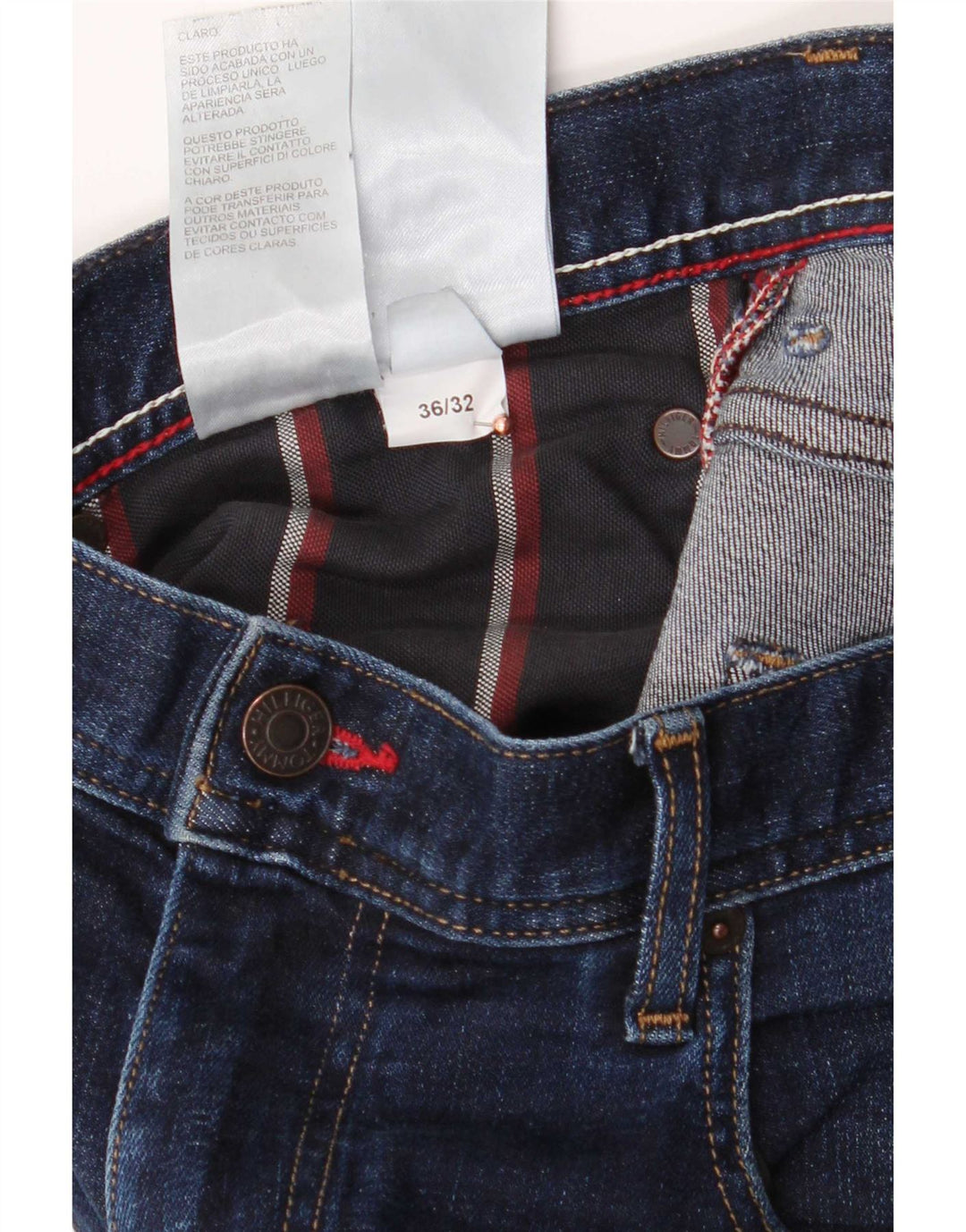 Tommy Hilfiger Jean Slim Homme W36 L32 Bleu Marine Coton
