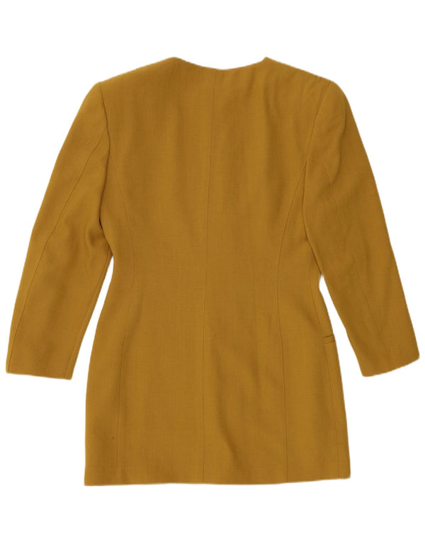 BASILE Veste blazer longue à 7 boutons pour femme IT 42 Laine jaune moyen