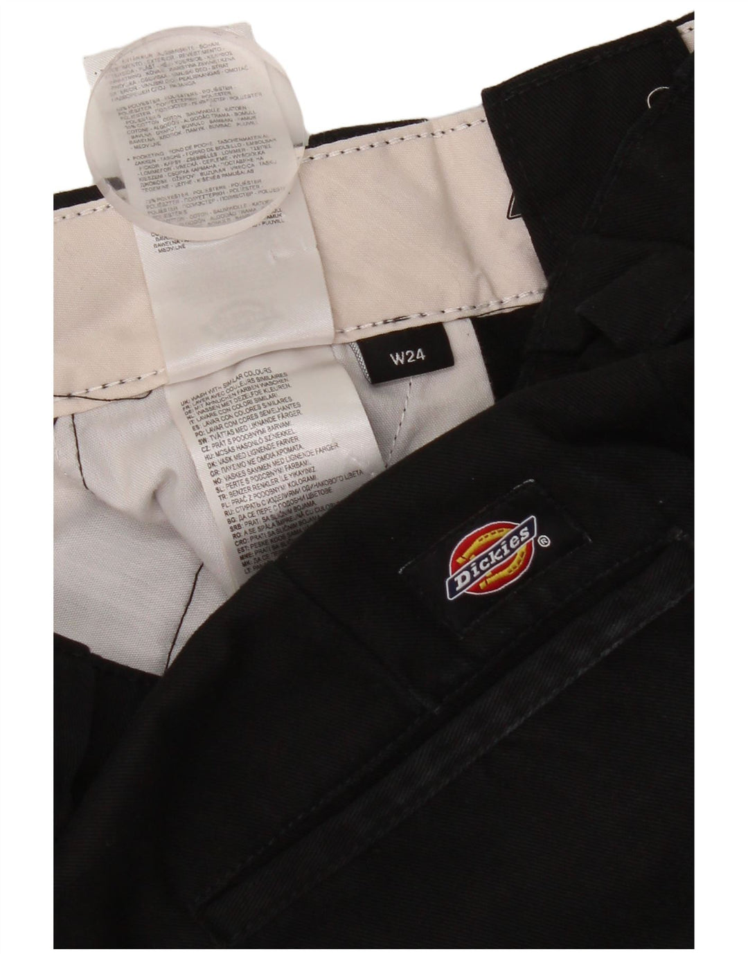 Dickies Pantalon Chino Large Femme W24 L30 Noir Polyester