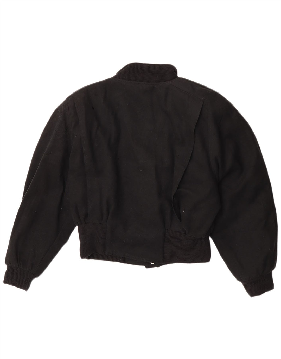 Veste Bomber Femme Vintage IT 44 Polyester Noir Moyen