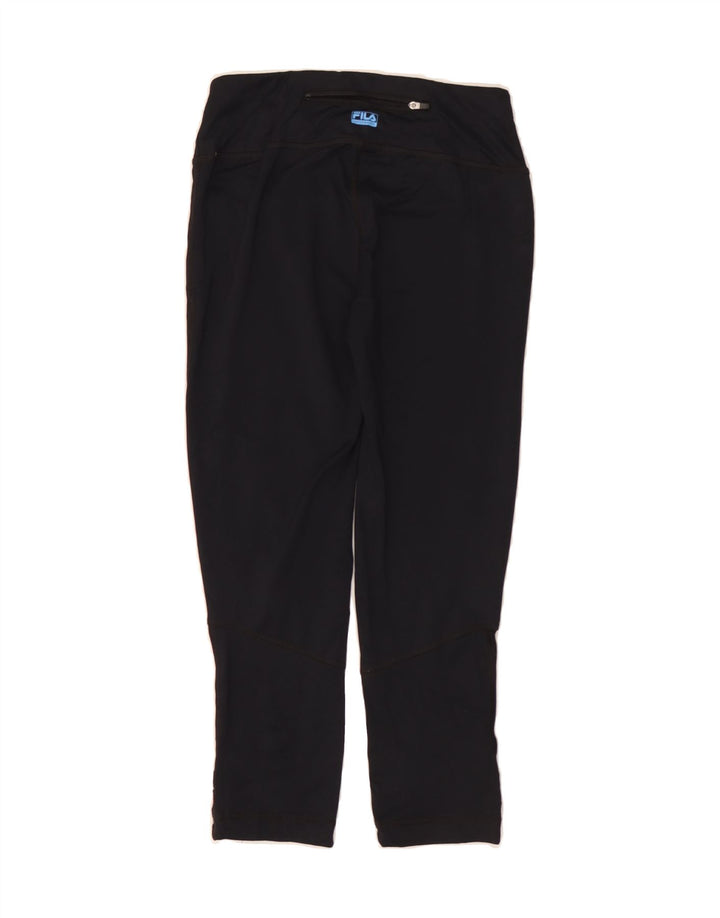 FILA Womens Capri Leggings UK 6 XS  Black Polyester Vintage Fila and Second-Hand Fila from Messina Hembry 