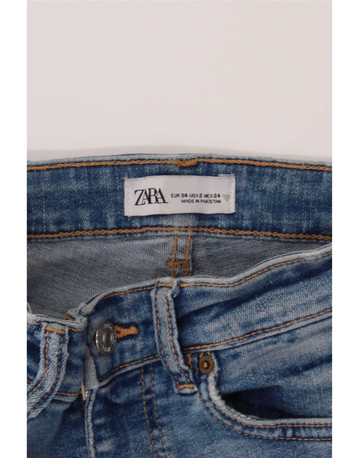 Zara Jean évasé pour femme EU 34 2XS W24 L30 Bleu