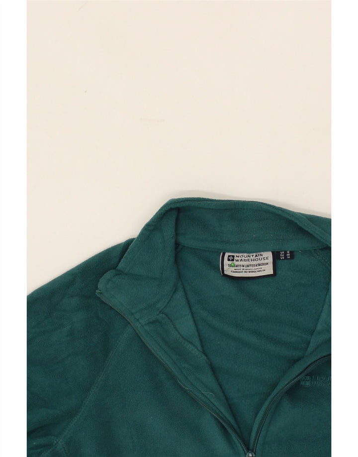 MOUNTAIN WAREHOUSE Womens Fleece Jacket UK 10 Small Green Polyester Vintage Mountain Warehouse and Second-Hand Mountain Warehouse from Messina Hembry 