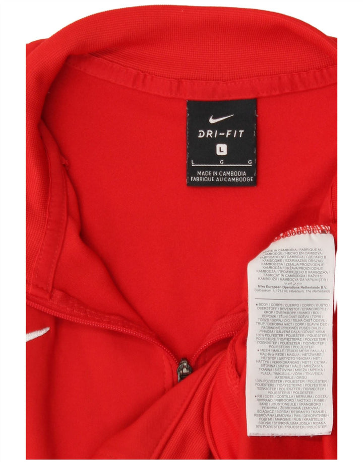 Nike Hommes Dri Fit Survêtement Top Veste Grand Rouge Polyester