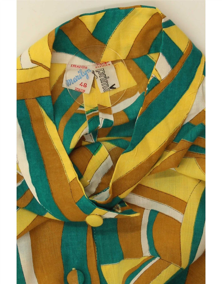 Robe droite sans manches femme vintage IT 48 XL Géométrique multicolore