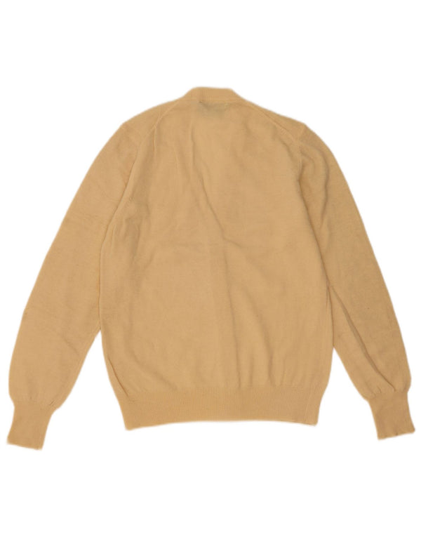 Benetton Femme Cardigan Pull IT 46 Large Jaune Laine