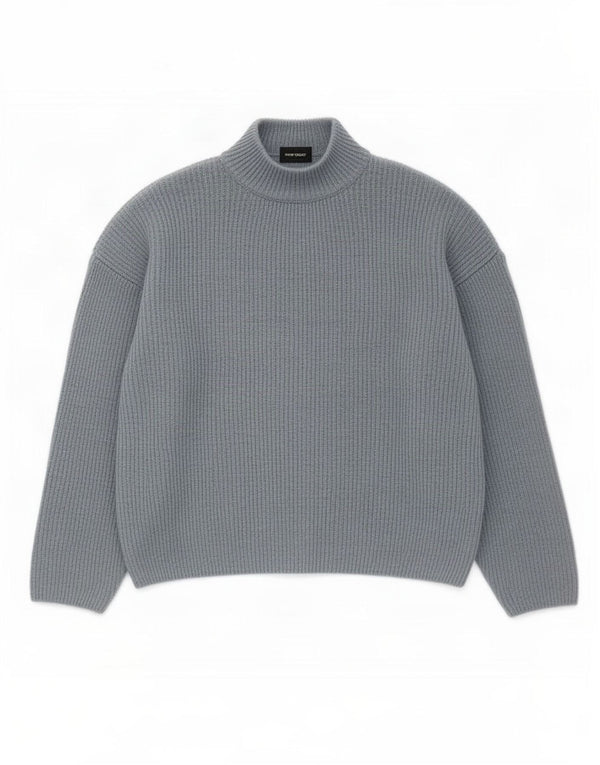 Vero Moda Pull court à col roulé pour femme UK 14 Bleu moyen Acrylique