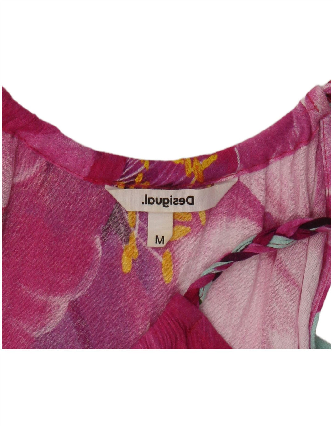 DESIGUAL Haut asymétrique dos nu pour femme UK 44 Medium Multicolore Floral