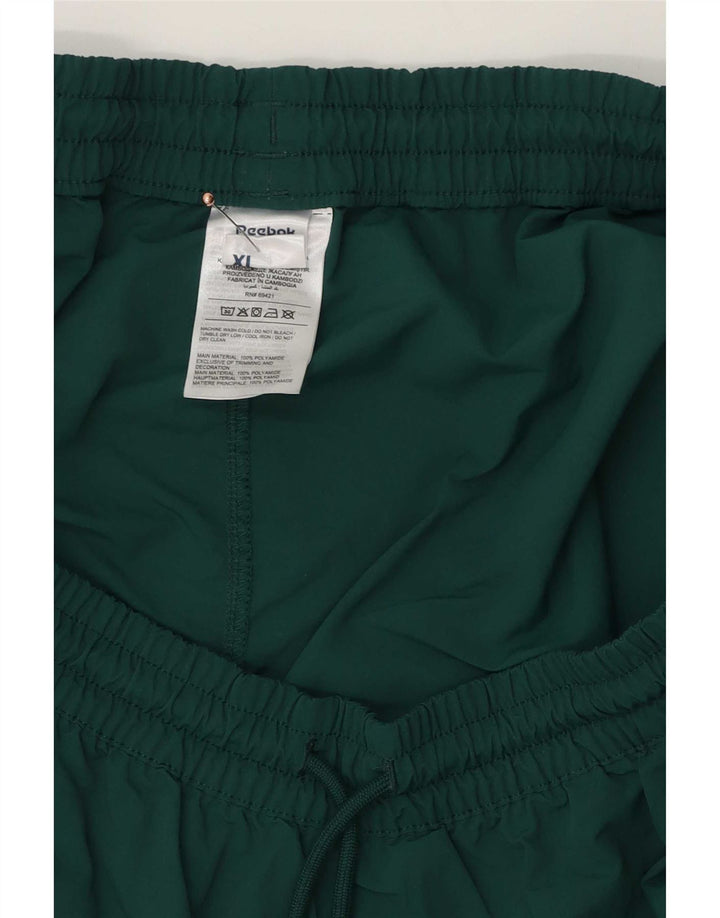 Reebok Short de Sport Homme XL Vert Colorblock Polyester
