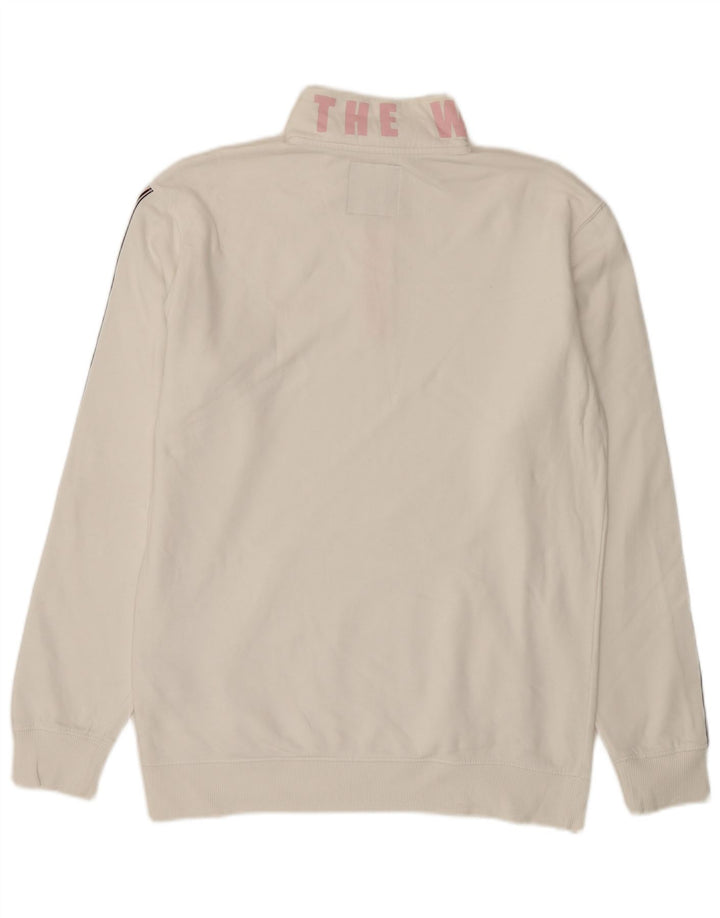 VANS Sweat-shirt graphique à col zippé pour homme en coton blanc moyen