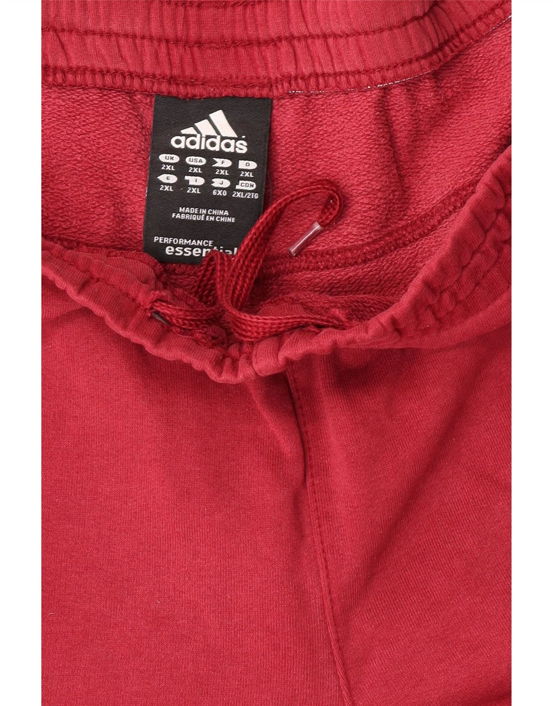 ADIDAS Pantalon de survêtement pour homme 2XL en coton bordeaux