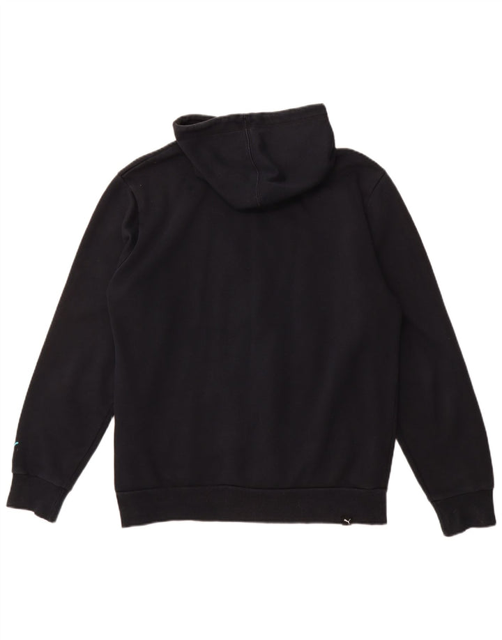 PUMA Sweat à Capuche Graphique Zippé Homme Bleu Marine Moyen Coton