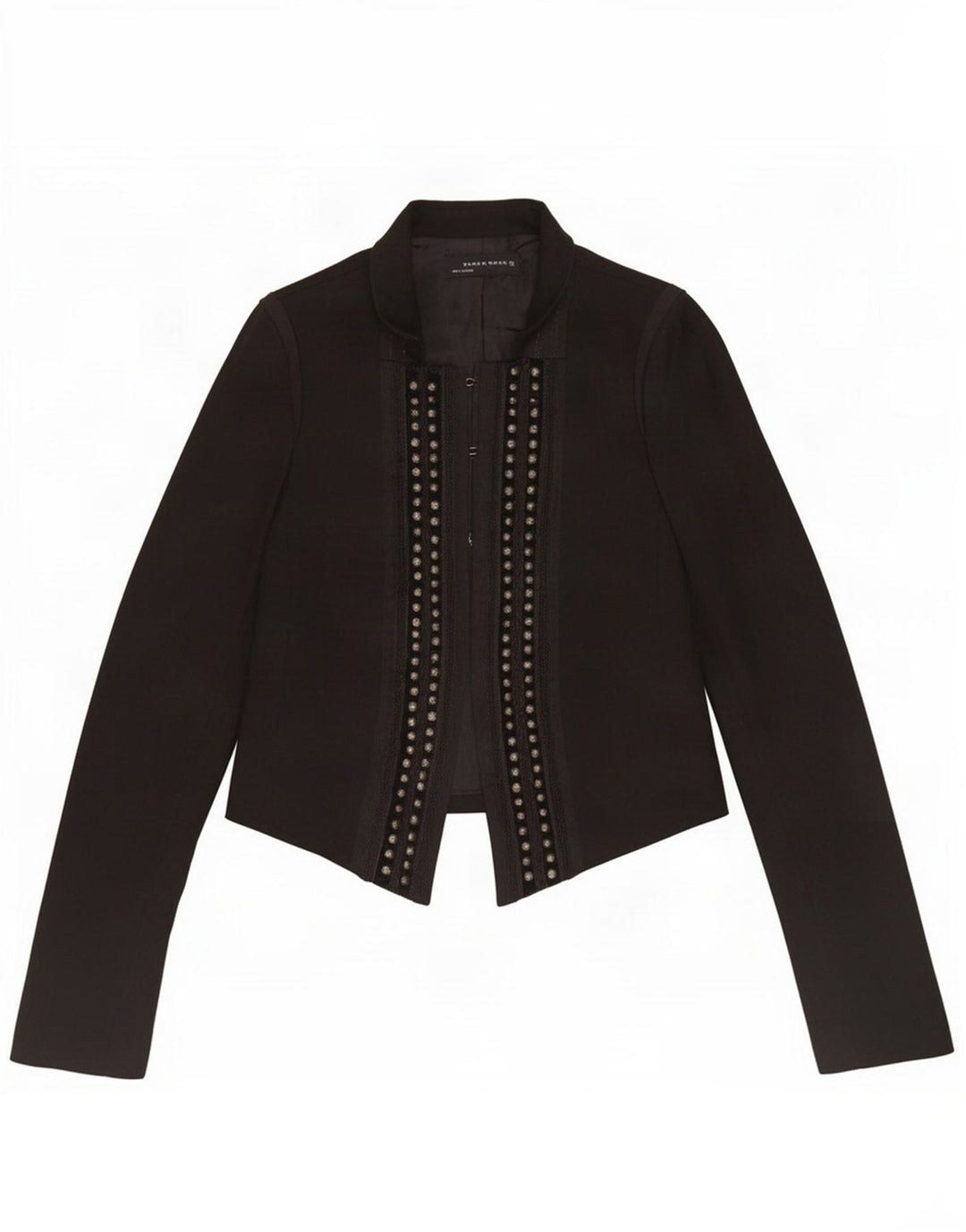 Zara Veste Blazer Femme UK 12 Laine Noir Moyen