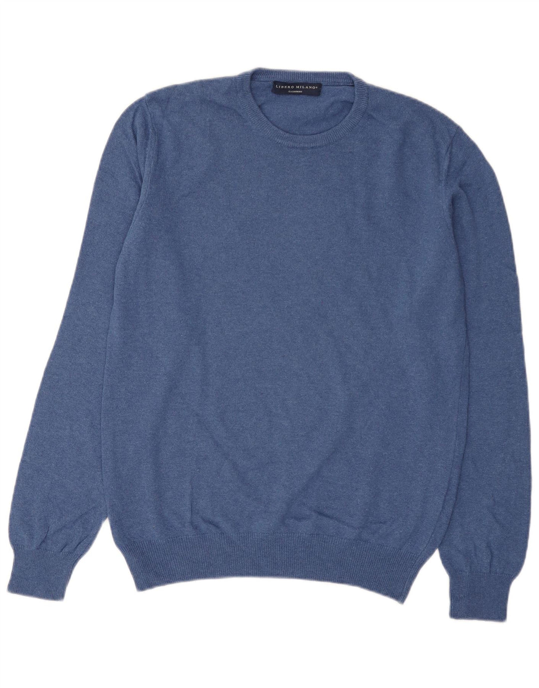 Liberto Pull col rond homme IT 52 Large laine bleue