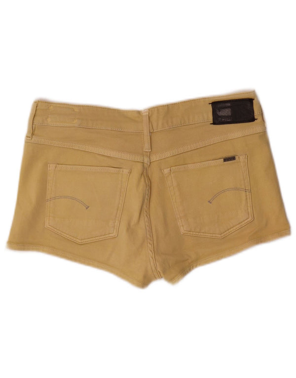 G-Star Femme 3301 Denim Hot Pants W26 Petit Jaune Coton