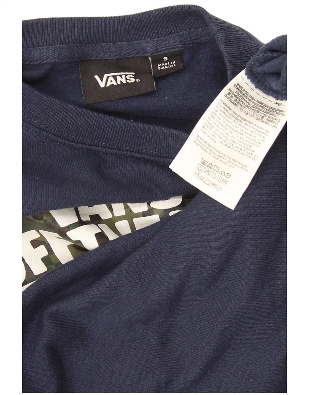Vans Sweat-shirt graphique pour garçon 7-8 ans Petit Bleu marine Coton