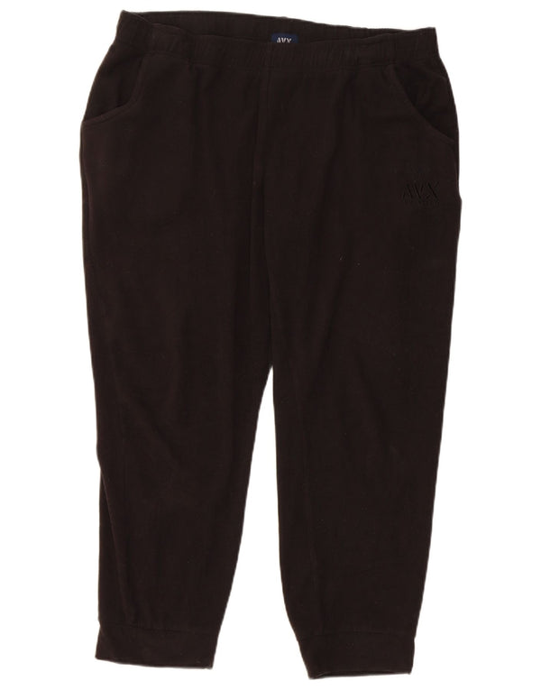 Avirex Pantalon de survêtement en polaire pour femme UK 20 2XL Noir Polyester