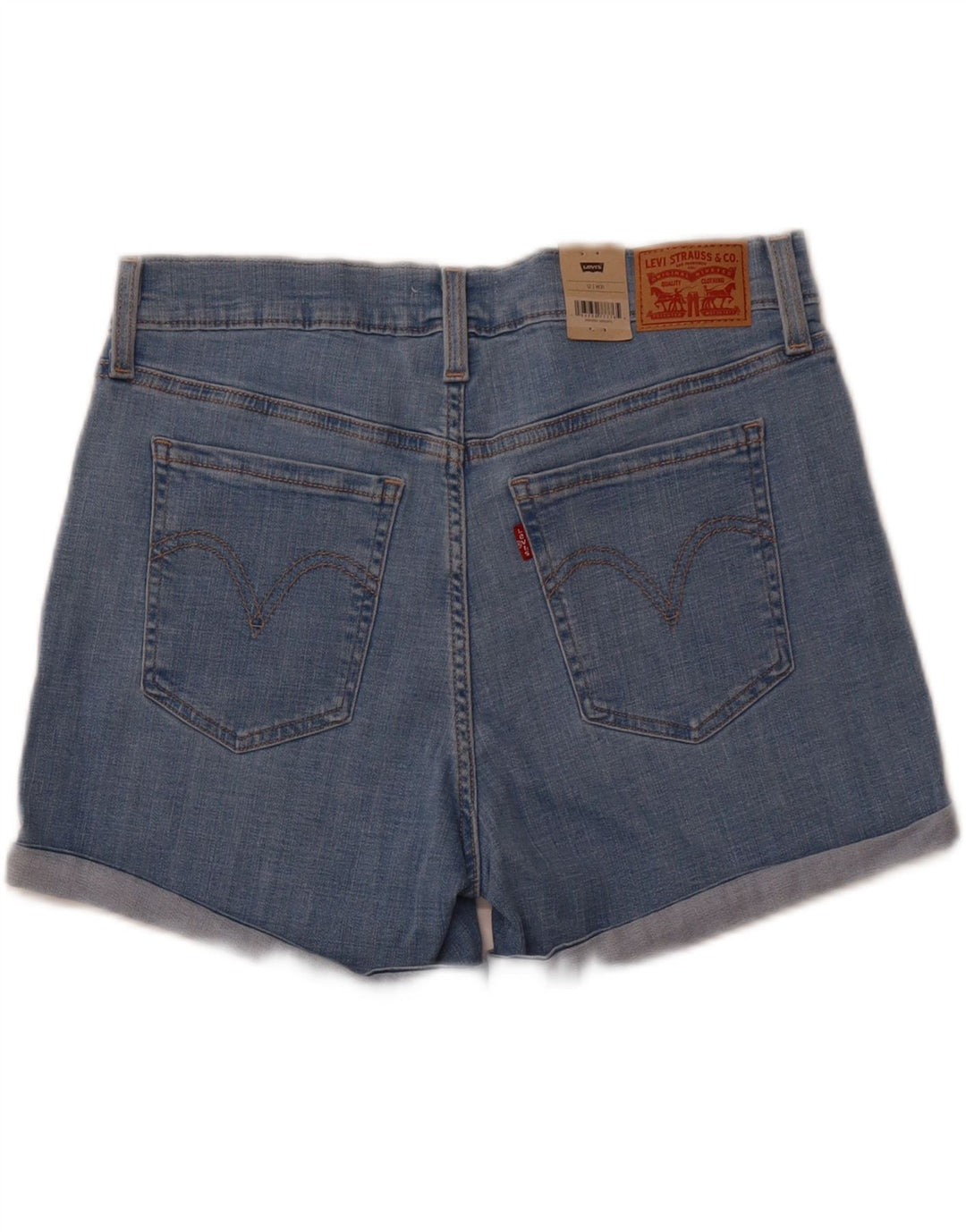 LEVI'S Short en jean taille moyenne pour femme US 12 Large W31 Bleu Coton