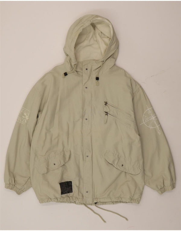 XS Exes Veste coupe-vent à capuche coupe ample pour homme UK 36 Petit Vert
