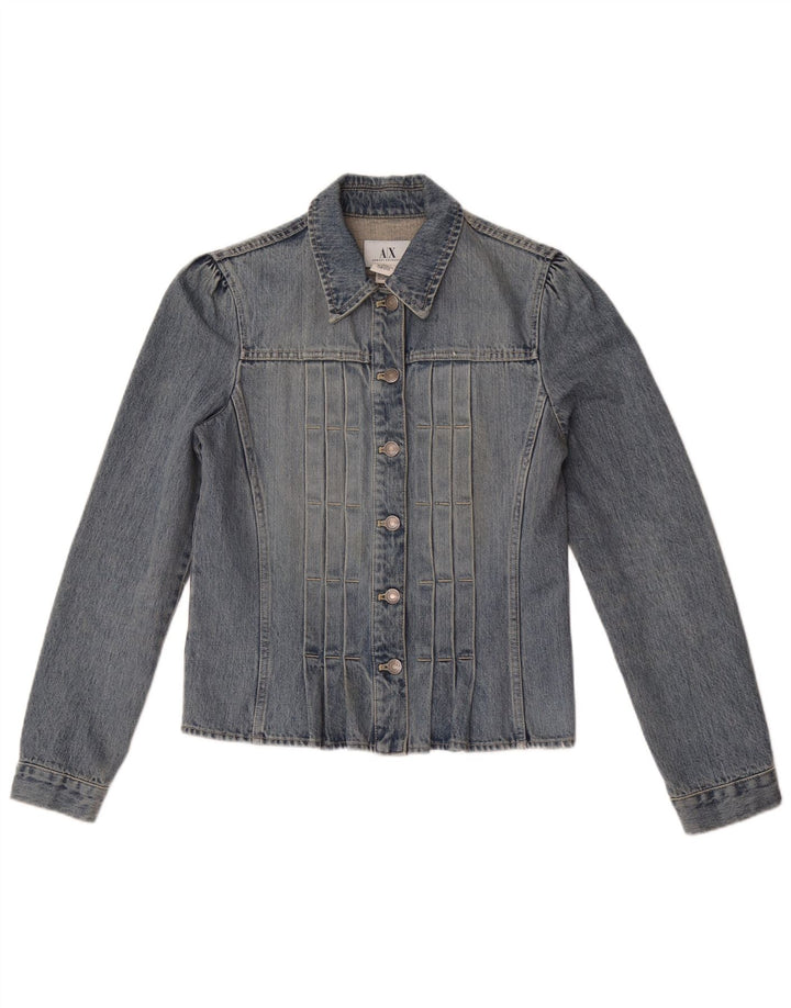 Armani Veste en jean pour femme UK 12 Coton bleu moyen