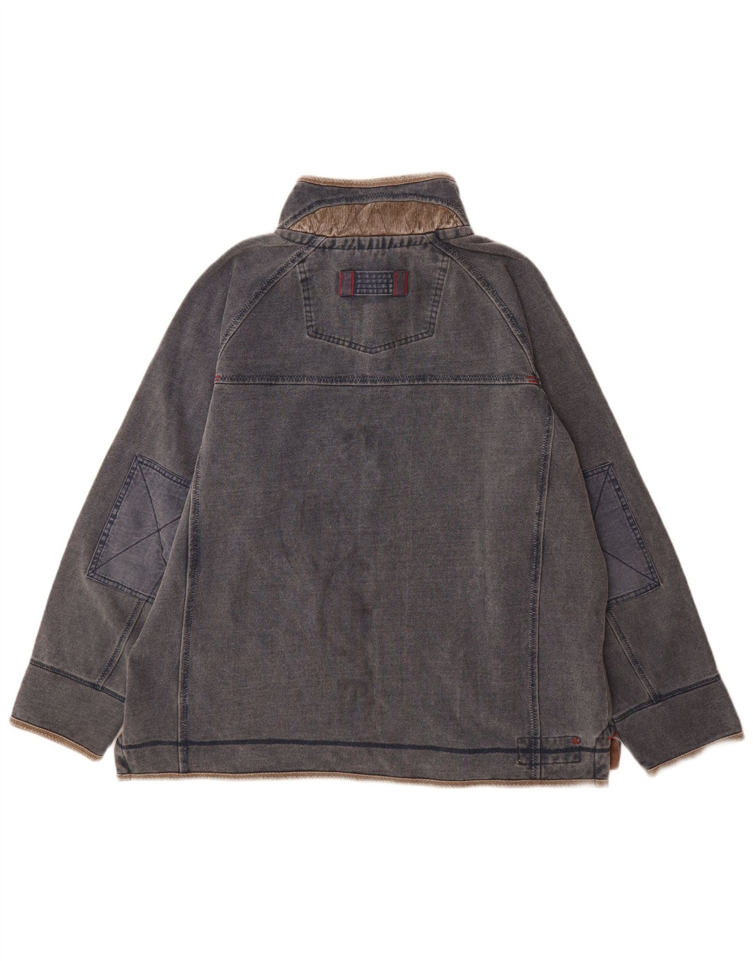 Fat Face Sweat-shirt col zippé pour homme XL en coton gris